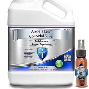 Angels Colloidal Silver 1 gallon Jug 10 ppm Best Nano