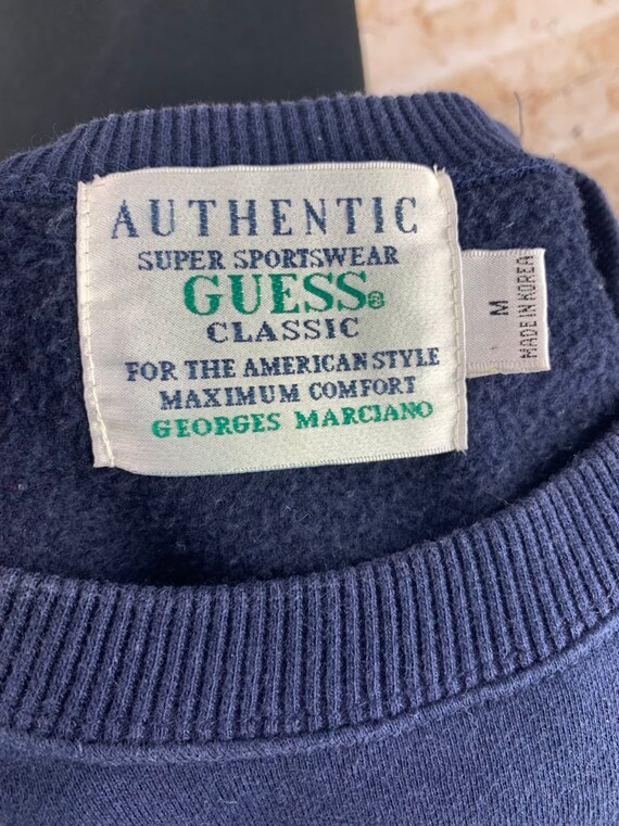 Vintage 90's Guess Jeans Pullover Sweatshirt - Em… - image 9