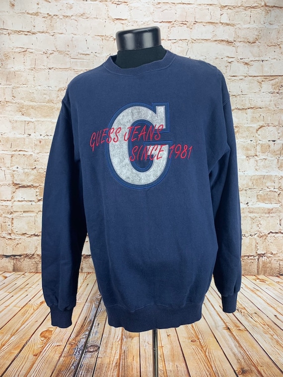 Vintage 90's Guess Jeans Pullover Sweatshirt - Em… - image 2