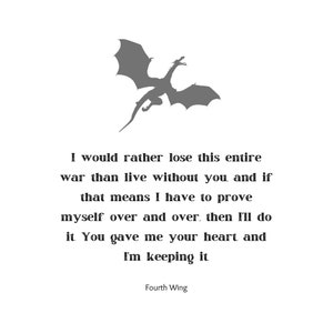 Fourth Wing Quote - Xaden Riorson Love Quote