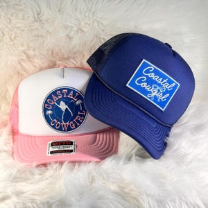 Coastal Cowgirl Trucker Hat: Embroidered Patch Beach Hat