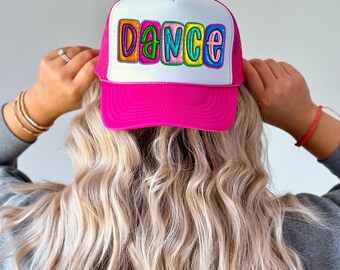 Dance Mom Trucker Hat: Vibrant Dance Vibes, Adjustable Fit