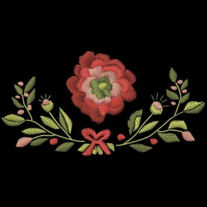 Gauldal M florals machine embroidery file