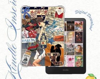 Encarte Kindle inspirado em romance de cowboy | Kindle para impressão | Encarte transparente | Estética Kindle | Adesivos Kindle | Download digital