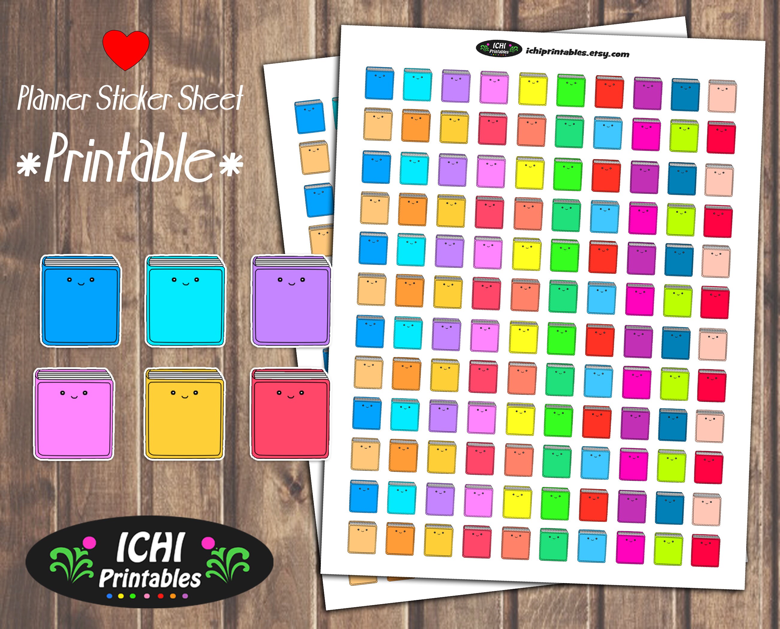 book printable planner stickers book planner stickers kawaii etsy