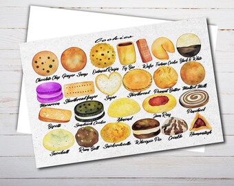 Cookies Postcard - Thick Cardstock - Gift for loved ones