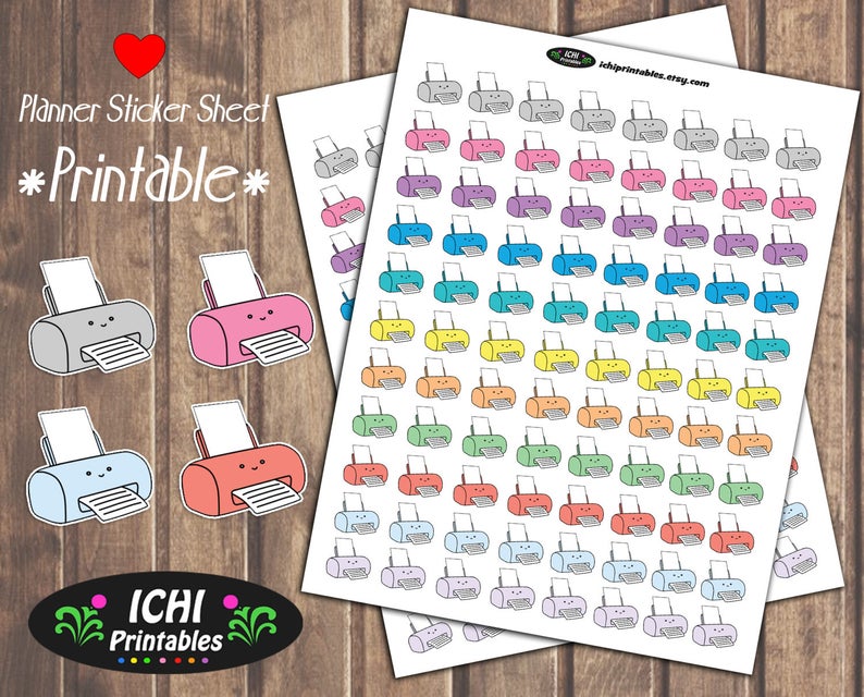 Printer Printable Planner Stickers, Printer Planner Stickers, Kawaii Printer Gadget, Reminder Stickers, Print Reduce, ECLP, Practical photo about Printer Printable called Printer Printable Planner Stickers, Printer Planner Stickers, Kawaii Printer Device, Reminder Stickers, Print Lower, ECLP, Realistic