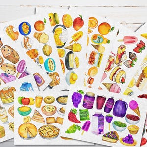 Illustrated Fruit Flavor Postcards Bundle - 10 Postcards - Thick Cardstock - For Sending A Postcard To A Friend