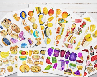 Illustrated Fruit Flavor Postcards Bundle - 10 Postcards - Thick Cardstock - For Sending A Postcard To A Friend