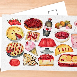 Cherry Foods Postcard - Thick Cardstock - Gift for loved ones