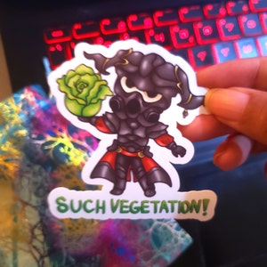 Such Vegetation Gaius Sticker | Such Devastation Parody FF14 | Glossy Vinyl Waterproof Chibi
