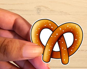 Pretzel Vinyl Sticker, Waterproof Laptop Decal