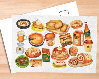 Pumpkin Foods Postcard - Thick Cardstock - Gift for loved ones