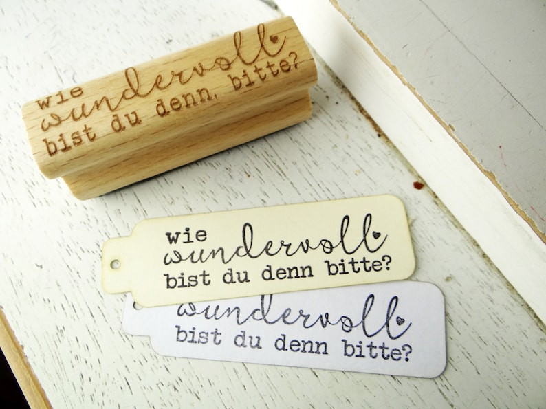 Stempel wie wundervoll bist du denn bitte für Valentinstag, Karten, Geschenke, Dankekarten Bild 3