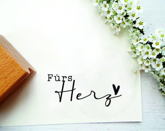 Stempel "Fürs Herz" für kleine Geschenke, Mitbringsel, Geburtstagskarten oder Geschenkpapier