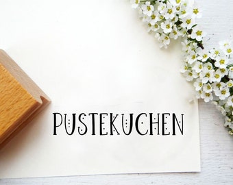 small stamp "Pustekuchen" for cards, labels, wrapping paper, candles
