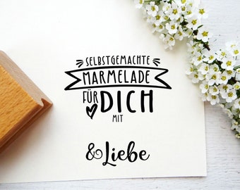 Stempel "selbstgemachte Marmelade" Etikett zum selbst beschriften, einkochen, einmachen