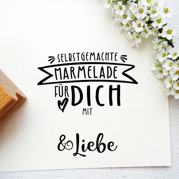 Stempel "selbstgemachte Marmelade" Etikett zum selbst beschriften, einkochen, einmachen