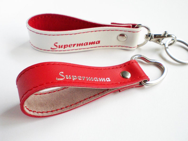 Leather keychain Supermama image 1