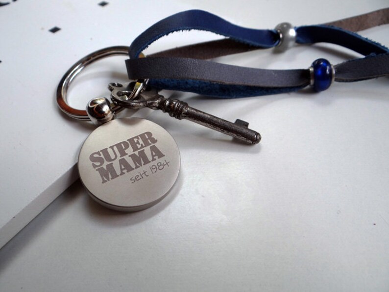 Key ring Superoma/Supermama desired print image 2