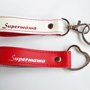 Leather keychain Supermama image 4