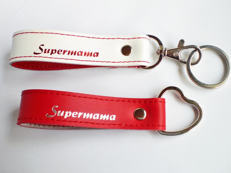 Leather keychain Supermama image 4