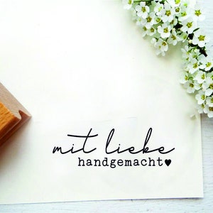 small stamp "handmade with love" for small gifts, packaging, customer thanks