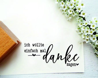 Stempel "danke sagen" für kleine Geschenke oder Mitbringsel, Etiketten, Karten und Anhänger