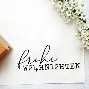Stamp text &quot;Merry Christmas&quot; for Christmas mail, Christmas cards, gift tags or gift bags