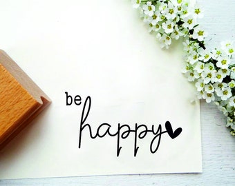 Stamp "be happy"