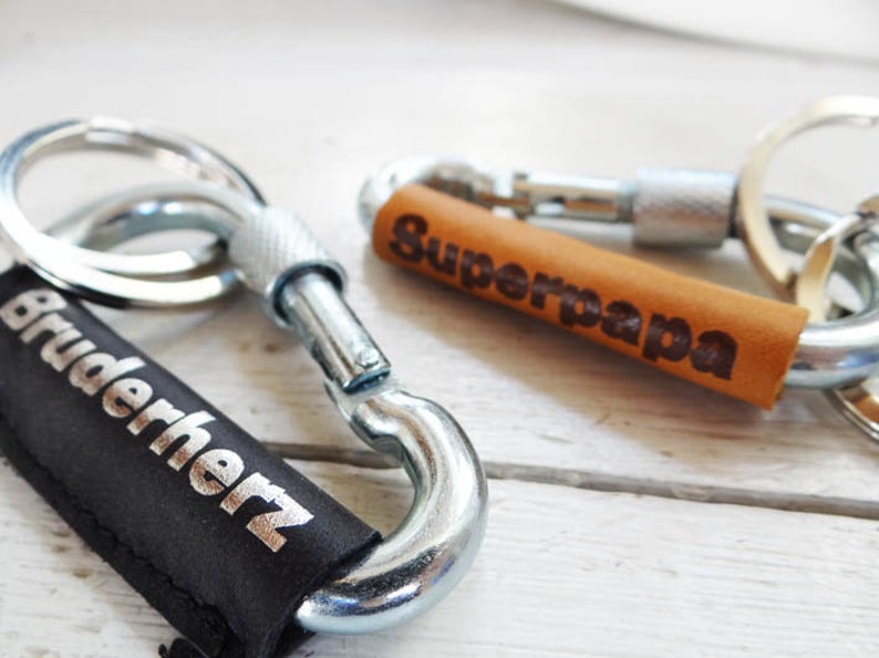 Key ring carabiner with text of your choice image 2