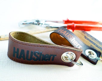 Schlüsselanhänger Leder "Hausherr"