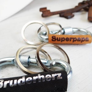 Key ring carabiner with text of your choice image 1