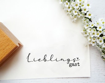 Stamp "Favorite Guest" for table decorations, place cards, gifts