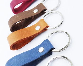 Personalized Leather Key Ring - Small