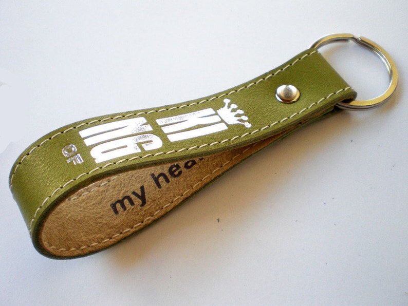 King of... key ring with desired text inside image 2