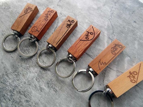 Fahrrad Bike Schlüsselanhänger aus Holz | Etsy