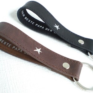 Personalized leather keychain with text image 2