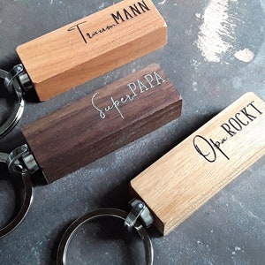 Wooden keychain with text of your choice image 5