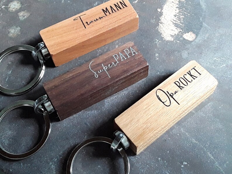 Wooden keychain with text of your choice image 5