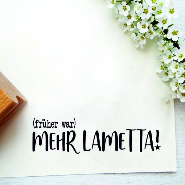 Stempel "früher war mehr Lametta"