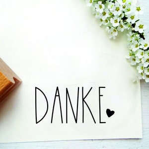 Stempeltext "Danke" für Dankekarten, Karten, Geschenkanhänger, Tüten, Geschenktüten