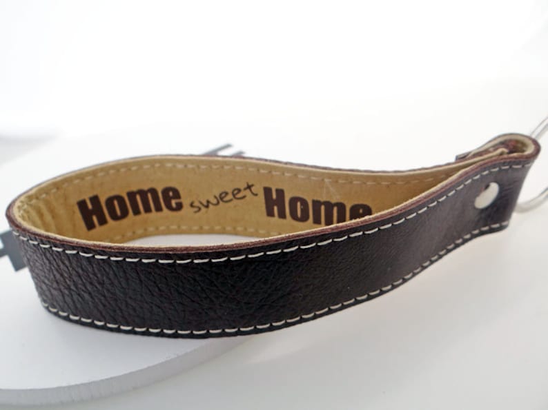 home sweet home leather keychain image 1