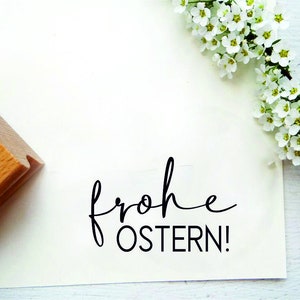 kleiner Stempeltext "frohe Ostern"