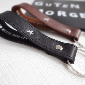 Personalized leather keychain with text image 4