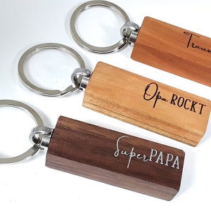 Wooden keychain with text of your choice image 1