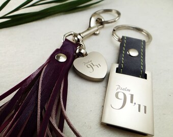Key ring with desired engraving - guardian angel