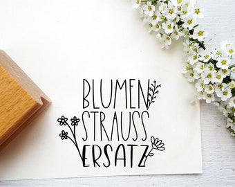 Stempel "Blumenstraussersatz" für Mitbringsel, Geschenke, Geschenkanhänger, Etiketten oder Dankeschön