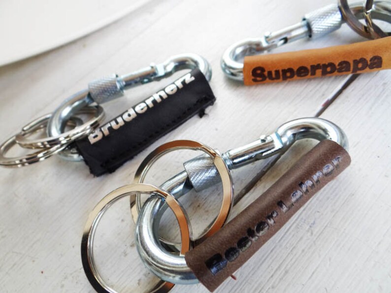Key ring carabiner with text of your choice image 3