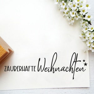 Stempeltext "zauberhafte Weihnachten" für Karten, Geschenkanhänger oder Geschenktüten